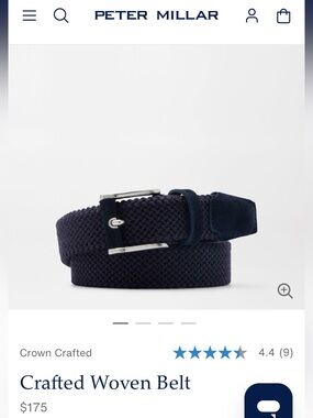 *NWT* Peter Millar Crafted Woven Belt